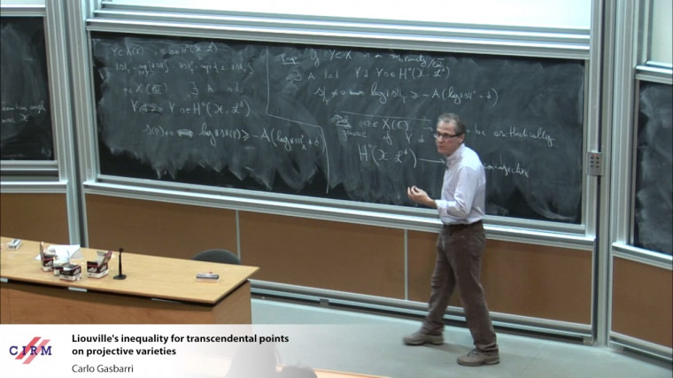 Liouville's inequality for transcendental points on projective varieties