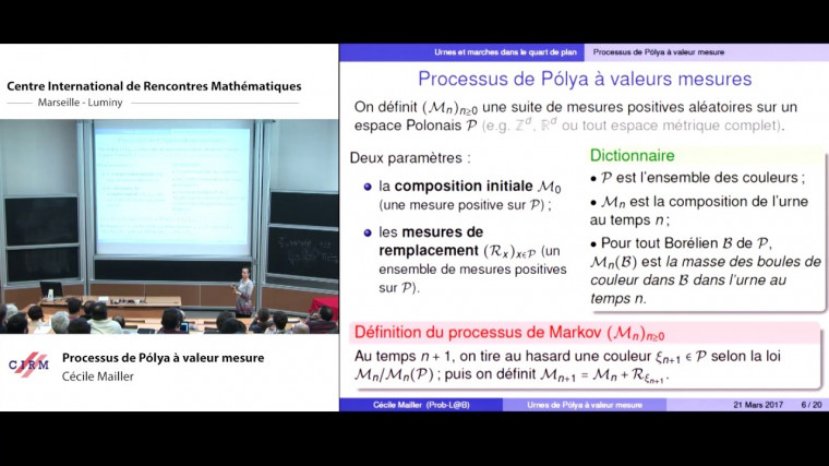 Processus de Pólya à valeur mesure