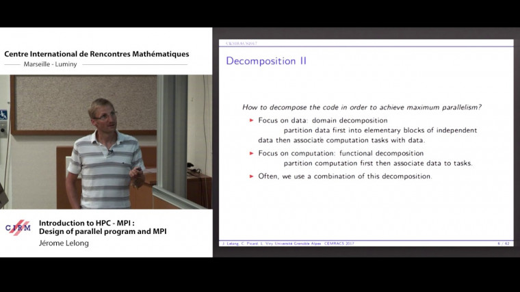 Lecture 2: Introduction to HPC - MPI: design of parallel program and MPI