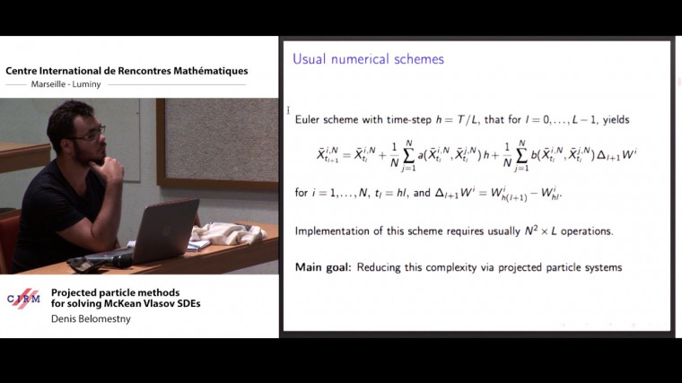 Projected particle methods for solving McKean Vlasov SDEs