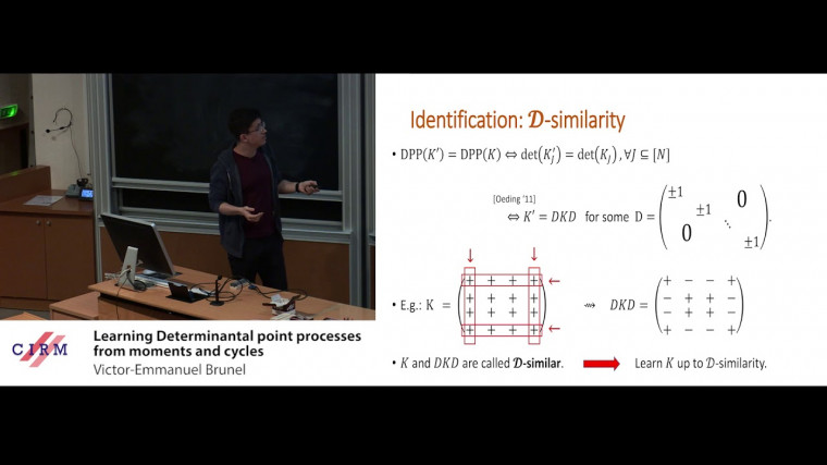 Learning determinantal point processes from moments and cycles