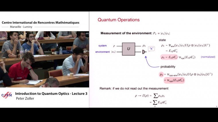 Introduction to quantum optics - Lecture 3