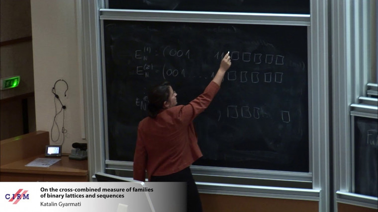 On the cross-combined measure of families of binary lattices and sequences