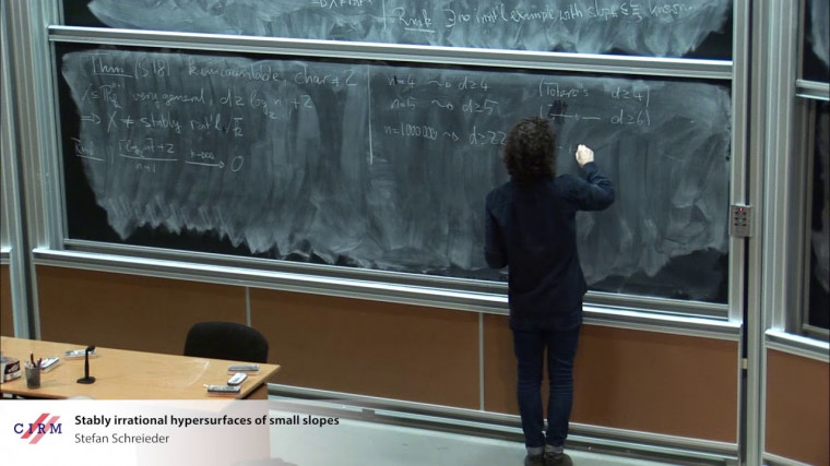 Stably irrational hypersurfaces of small slopes