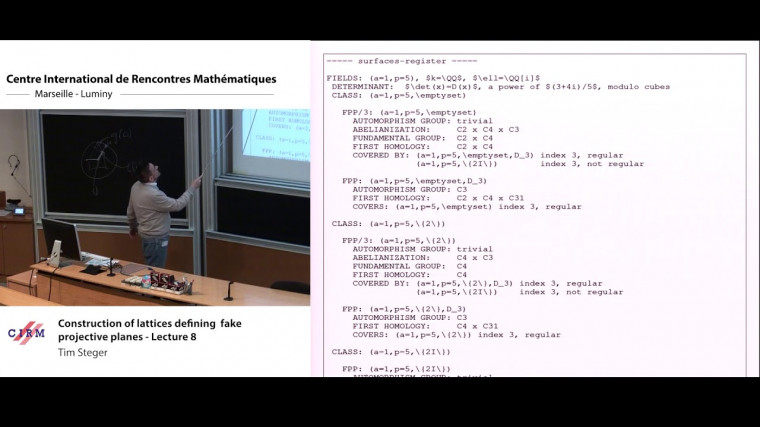 ​Construction of lattices defining fake projective planes - Lecture 8
