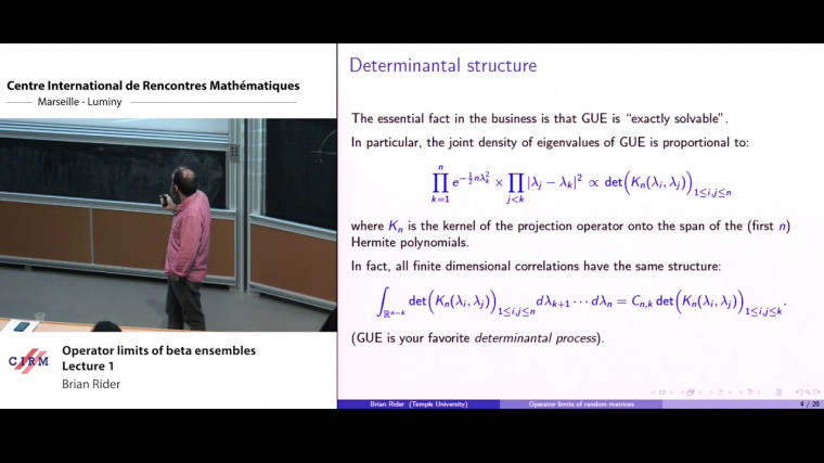 Operator limits of beta ensembles - Lecture 1