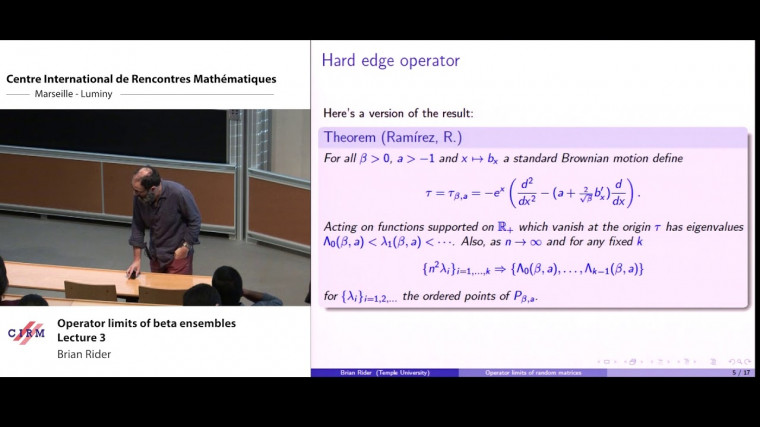 Operator limits of beta ensembles - Lecture 3