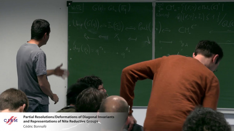 Partial resolutions/deformations of diagonal invariants and representations of finite reductive groups