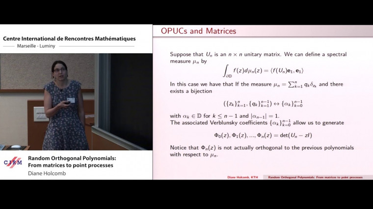 Random orthogonal polynomials: from matrices to point processes
