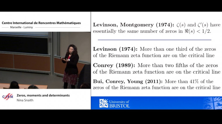 Zeros, moments and determinants
