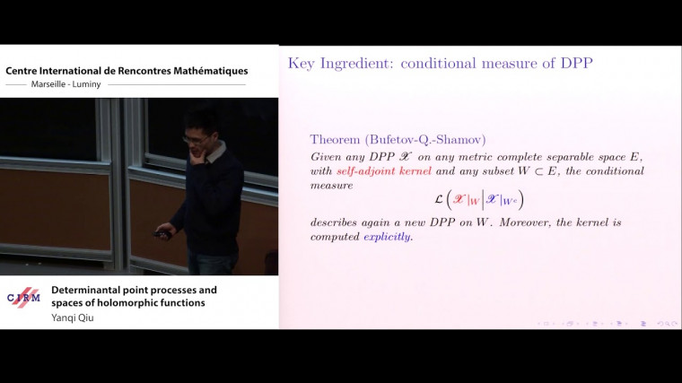 Determinantal point processes and spaces of holomorphic functions