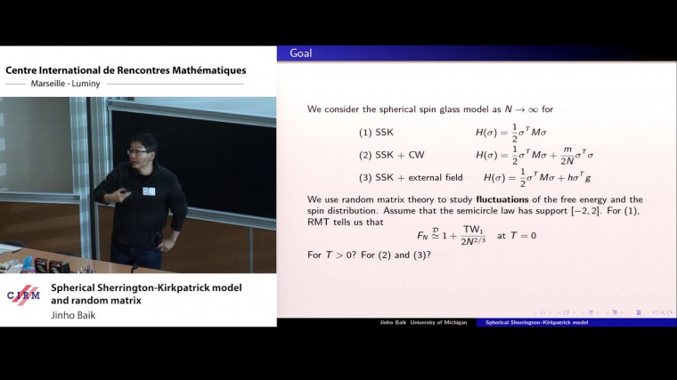Spherical Sherrington-Kirkpatrick model and random matrix