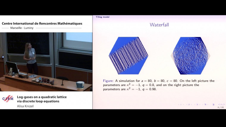 Log-gases on a quadratic lattice via discrete loop equations