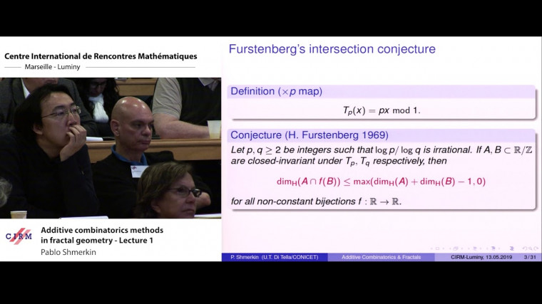 Additive combinatorics methods in fractal geometry - lecture 1