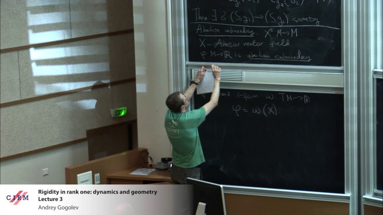Rigidity in rank one: dynamics and geometry - lecture 3