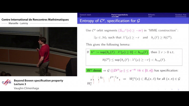Beyond Bowen specification property - lecture 3