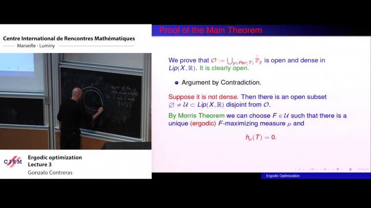 Ergodic optimization - lecture 3