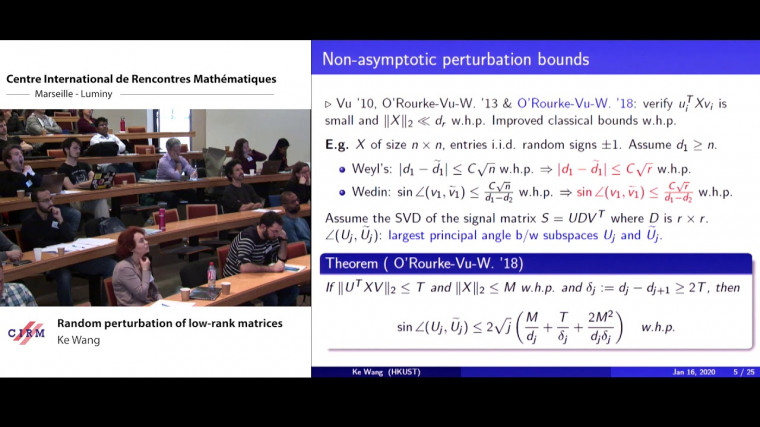 Random perturbation of low-rank matrices