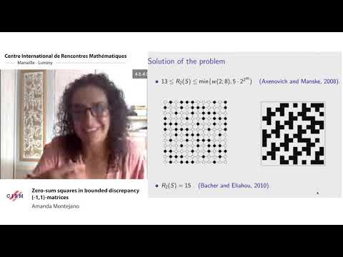 Zero-sum squares in bounded discrepancy {-1,1}-matrices