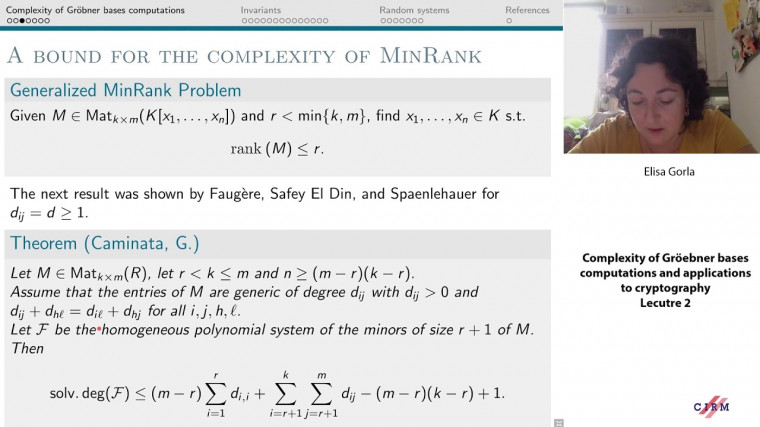 Complexity of Gröbner bases computations and applications to cryptography - lecture 2