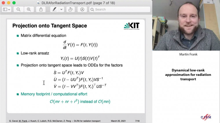 Dynamical low-rank approximation for radiation transport