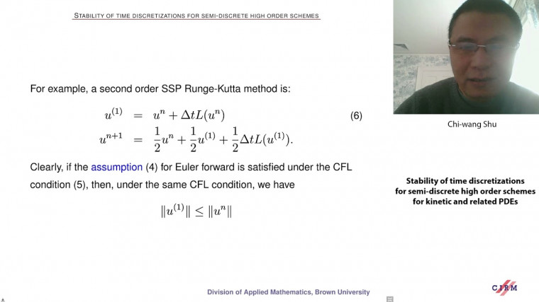 Stability of time discretizations for semi-discrete high order schemes for kinetic and related PDEs