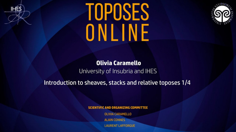 1/4 Introduction to sheaves, stacks and relative toposes