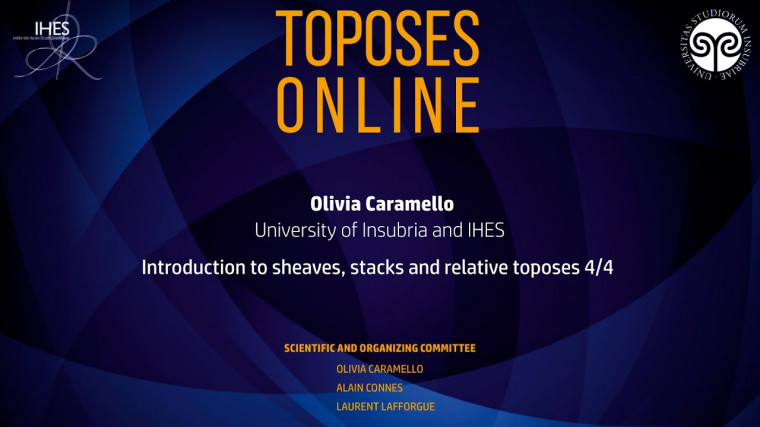 4/4 Introduction to sheaves, stacks and relative toposes