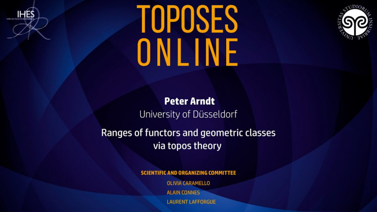 Ranges of functors and geometric classes via topos theory