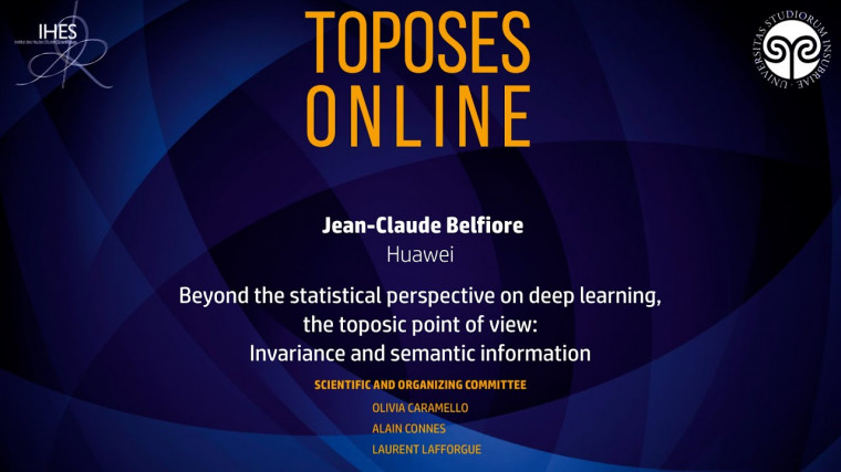Beyond the statistical perspective on deep learning, the toposic point of view: Invariance and semantic information