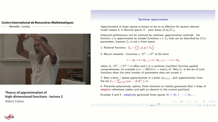 Theory of approximation of high-dimensional functions - lecture 2