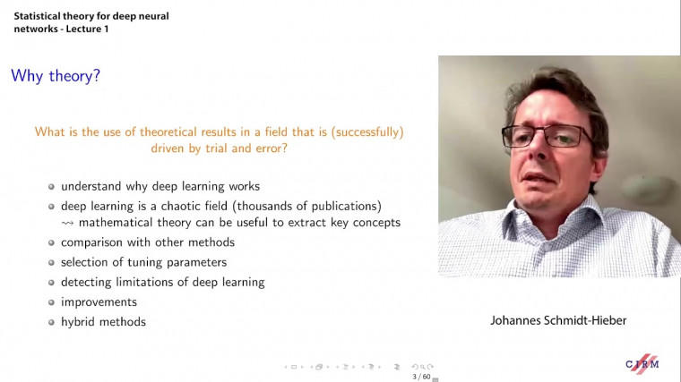 Statistical theory for deep neural networks - lecture 1