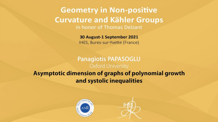 Asymptotic dimension of graphs of polynomial growth and systolic inequalities