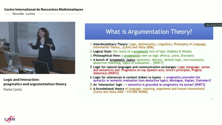 Logic and interaction: pragmatics and argumentation theory