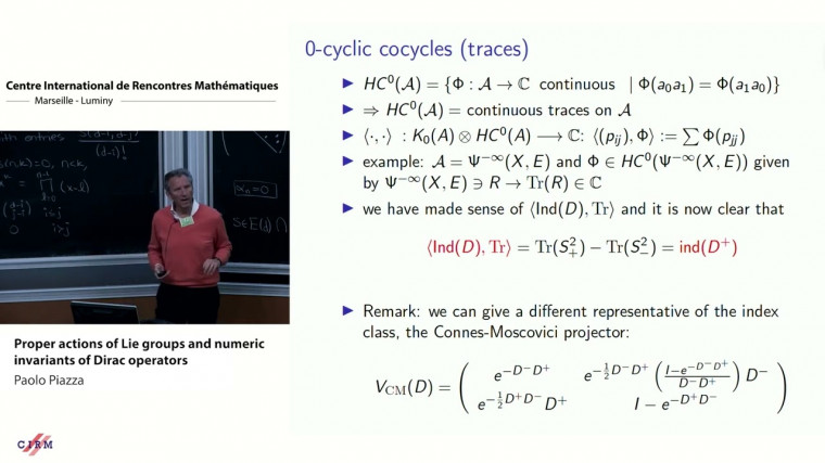 Proper actions of Lie groups and numeric invariants of Dirac operators