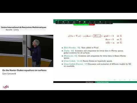 On the Navier-Stokes equations on surfaces