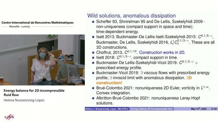 Energy balance for 2D incompressible fluid flow