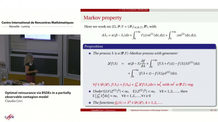 Optimal reinsurance via BSDEs in a partially observable contagion model