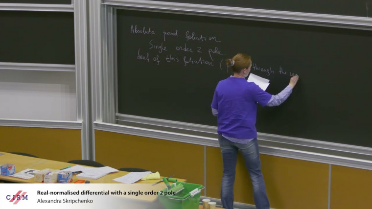 Real-normalised differential with a single order 2 pole