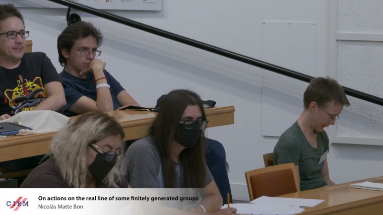 On actions on the real line of some finitely generated groups