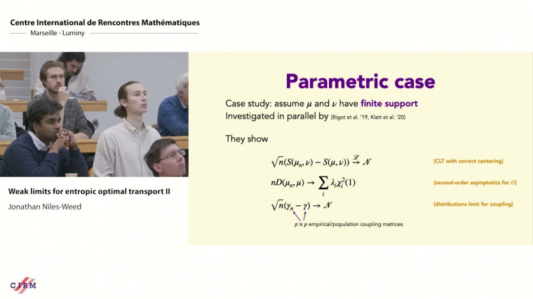 Weak limits for entropic optimal transport  - Lecture 2