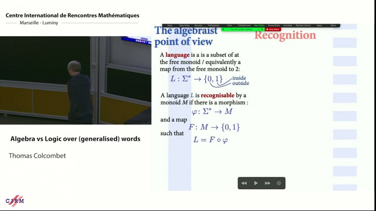 Algebra vs Logic over (generalised) words