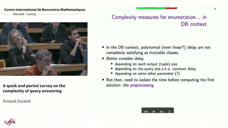 A quick and partial survey on the complexity of query answering
