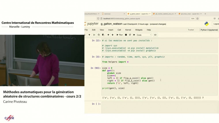 Méthodes automatiques pour la génération aléatoire de structures combinatoires - cours 2/2