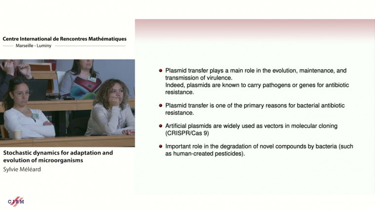 Stochastic dynamics for adaptation and evolution of microorganisms