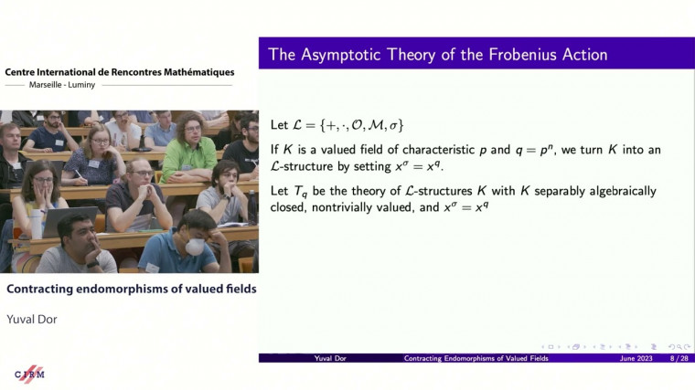 Contracting endomorphisms of valued fields