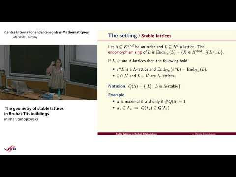 The geometry of stable lattices in Bruhat-Tits buildings