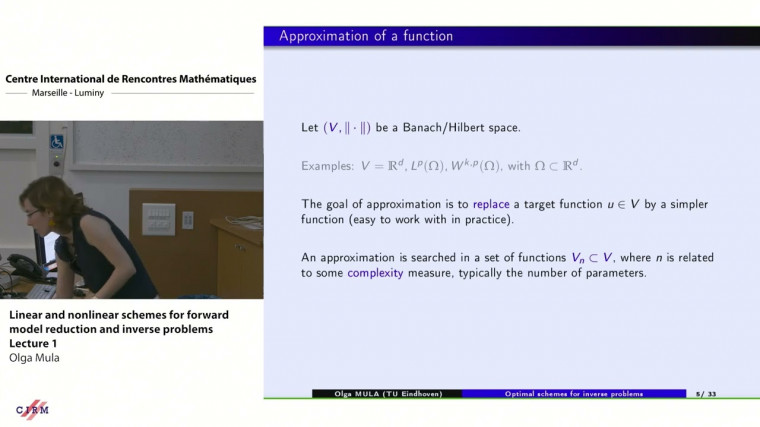 Linear and nonlinear schemes for forward model reduction and inverse problems - Lecture 1