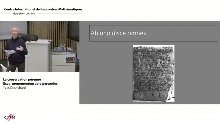 La conservation pérenne : Exegi monumentum aere perennius