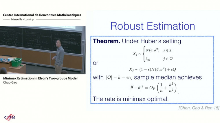 Minimax estimation in Efron's two-groups model